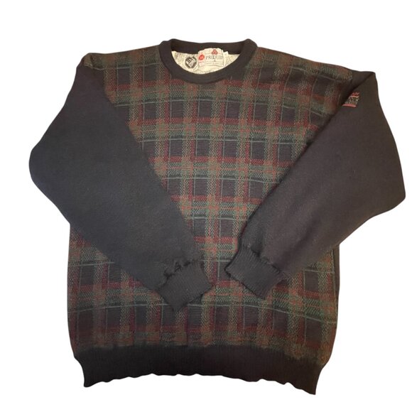 Proquip Golf Windstopper Wool Blend Tartan Plaid Sweater Men L Senior Tour - Picture 4 of 10